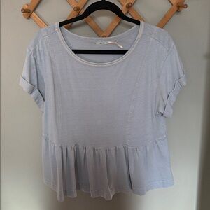 Light Blue Peplum Top - kimchi Blue brand